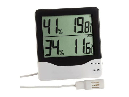 [90250700 1423046] TFA Dostmann Thermo-/Hygrometer Elektronisch, Schwarz / Weiss
