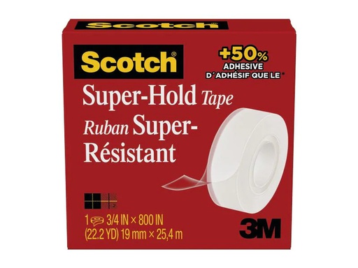 [90250890 1404027] Scotch Klebeband Super-Hold 700N 19 mm x 25.4 m, Transparent