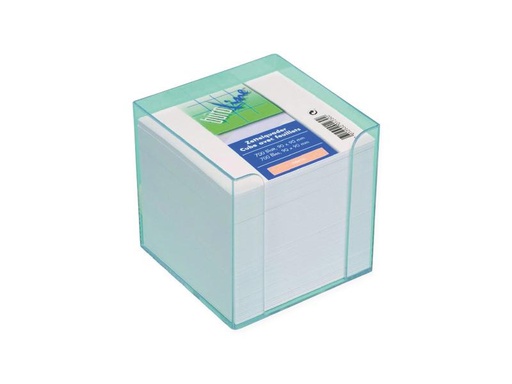 [90250903 1400939] Büroline Notizzettel-Dispenser 9 x 9 x 9 cm, Transparent