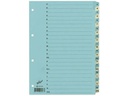Büroline Register A4, 1 Reihe, A – Z verstärkt Blau/Beige