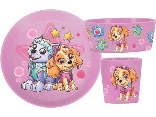 [90251097 1438766] Koziol Kindergeschirrset Connect Paw Patrol, 3-teilig, Rosa