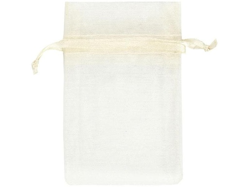 [90043991 884059] Creativ Company Organzabeutel Organza 7 x 10 cm Crème, 10 Stück