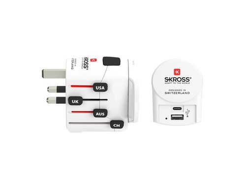 [90004378 1108574] SKROSS Weltreiseadapter PRO+ USB (A+C)