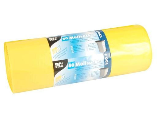 [90251682 1433599] Weita Kehrichtsack Papstar 120 l, 50 Stück, Gelb