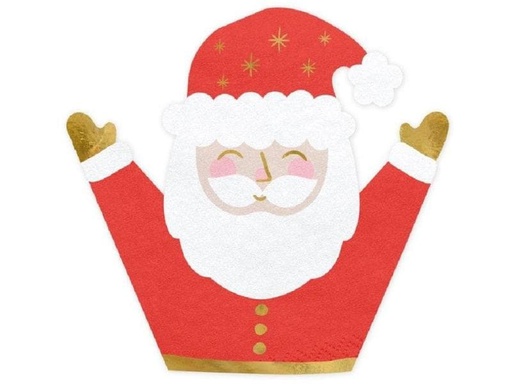 [90252243 1404108] Partydeco Weihnachtsservietten Weihnachtsmann 20 Stk.