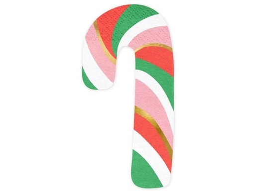 [90252549 1404107] Partydeco Papierservietten Zuckerstangen 20 Stk.