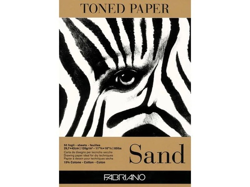[90044204 1116215] Fabriano Zeichenblock Toned Sand A3, 50 Blatt