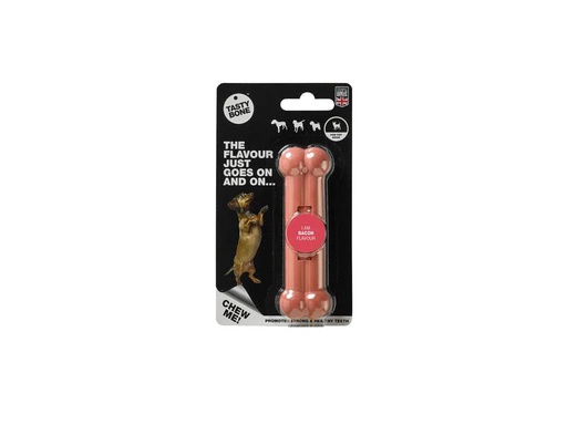 [90253422 1437721] Tasty Bone Spielzeugknochen mit Speckgeschmack, Puppy