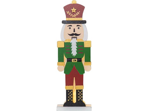 [90253548 1347275] Star Trading LED-Figur Nutcracker, 25 cm, Grün