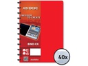 Adoc Sichtbuch Bind-Ex A4, 40 Taschen, Rot