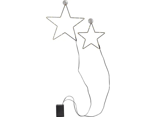 [90253701 1347315] Star Trading Fensterhänger Stella, 50 LED, Schwarz