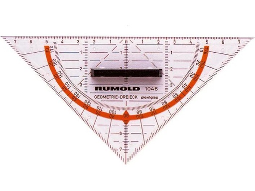 [90254068 1400165] Rumold Geodreieck Plexiglas 14 cm, Skala