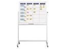Magnetoplan Mobiles Whiteboard Standard-Set 90 cm x 120 cm, Weiss