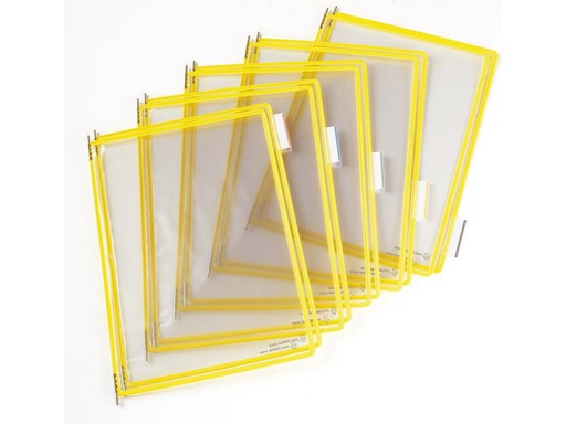 [90254178 1400089] Tarifold Dokumentenhalter Sichttaschen T-Display Gelb 10 Stück