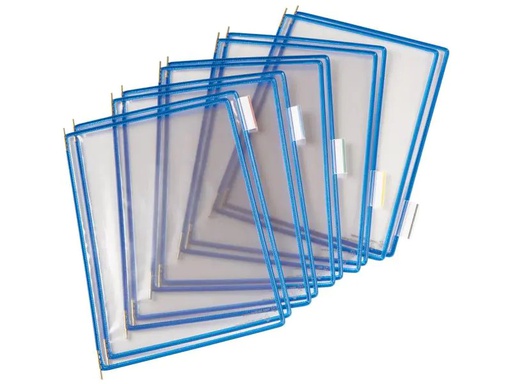 [90254181 1400088] Tarifold Dokumentenhalter Sichttaschen T-Display Blau 10 Stück