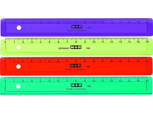 [90254219 1401278] M+R Lineal Skala farbig 16 cm