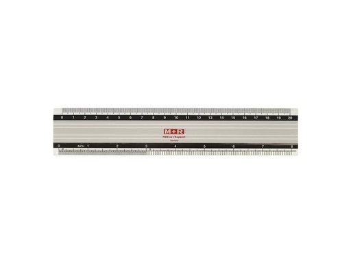 [90254222 1401280] M+R Lineal Skala Aluminium 20 cm