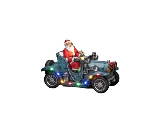 [90255046 1330974] Konstsmide LED-Figur Weihnachtsmann im Auto, 16 cm