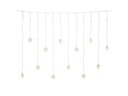 Konstsmide LED-Lichtervorhang Schneeflocken, 60 LED, 1.4 m, Outdoor