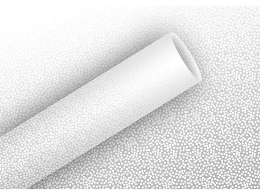 [90255224 1414670] Braun + Company Geschenkpapier Minidots 2.5 m x 70 cm, Weiss