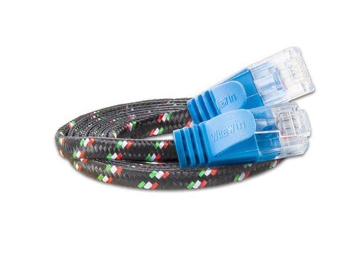[90044508 355190] SLIM Slimpatchkabel RJ-45 - RJ-45, Cat 6, UTP, 2 m, Blau