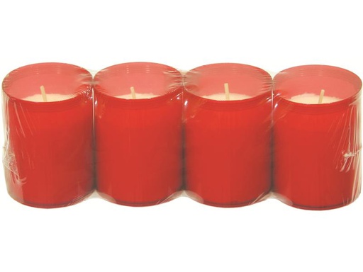 [90255410 1429345] müller Kerzen Grabkerze 4 Stück, Rot