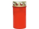müller Kerzen Grabkerze klein mit Golddeckel 12 x 6 cm, Rot