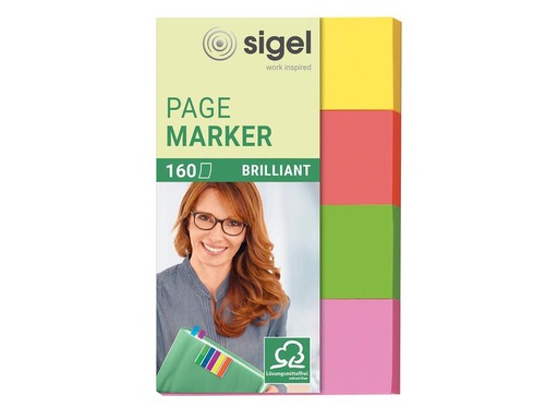 [90255597 1392716] Sigel Page Marker Mehrfarbig, 160 Stück