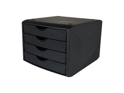 [90255602 1403528] Helit Schubladenbox 4 Schubladen, Schwarz
