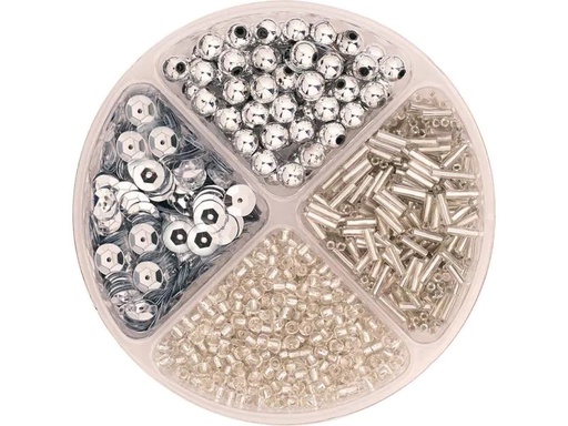 [90044536 805691] Knorr Prandell Kunststoffperlen 30 g Silber