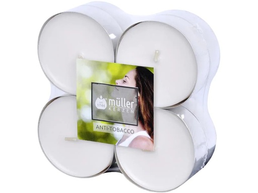 [90255847 1429264] müller Kerzen Duftkerze Anti Tobacco 8 Stück