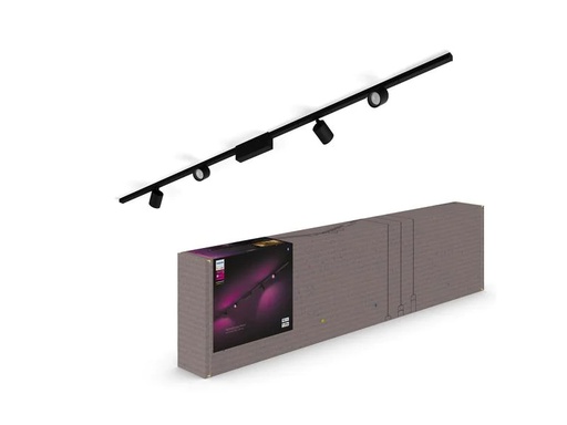 [90255964 1449489] Philips Hue Perifo Basis-Set Deckenleuchte 4 Spots Schwarz