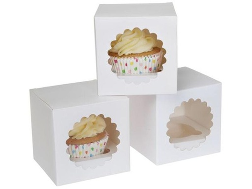 [90256177 1434595] House of Marie Cupcake-Box 9 x 9 x 9 cm, 3 Stück