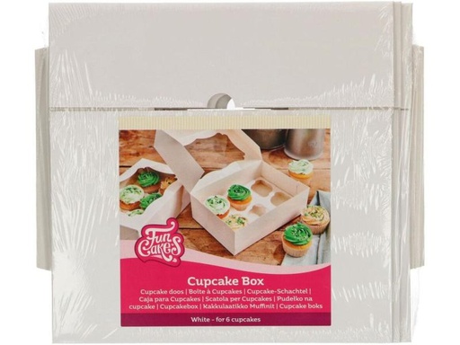 [90256323 1434555] Funcakes Cupcake-Box für 6 Cupcakes, 3 Stück