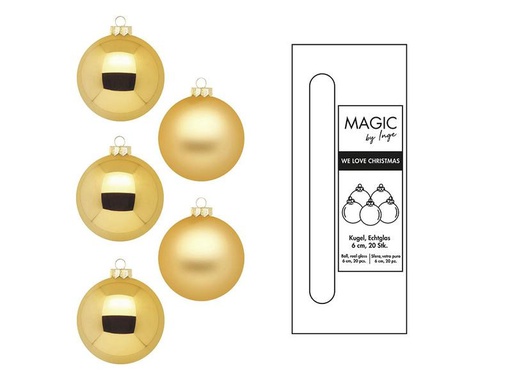 [90256952 1337310] INGES CHRISTMAS DECOR Weihnachtskugel Inkagold Ø 6 cm 20 Stück