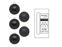 INGES CHRISTMAS DECOR Weihnachtskugel Ebony Black Ø 4 cm 36 Stück