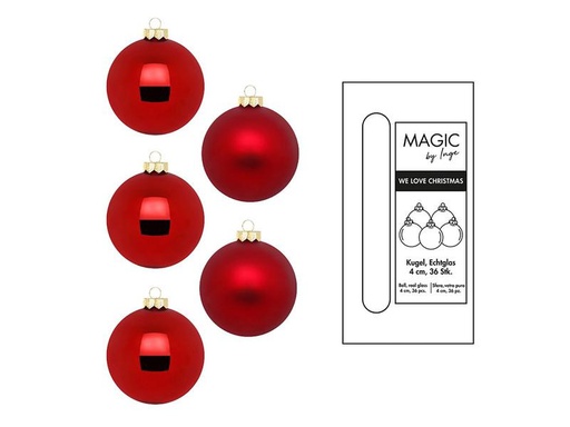 [90257061 1337326] INGES CHRISTMAS DECOR Weihnachtskugel Chianti Ø 4 cm 36 Stück