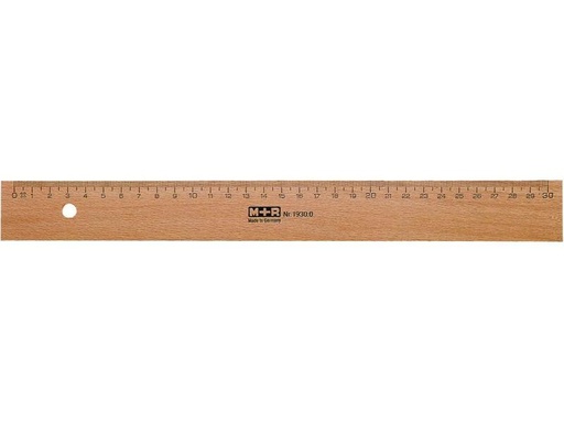 [90257116 1445288] M+R Lineal aus Holz 30 cm
