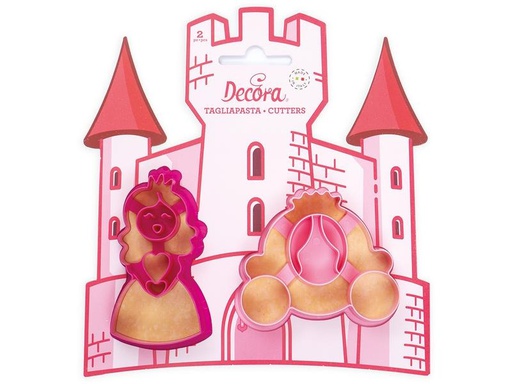 [90257177 1439864] Decora Guetzli-Ausstecher-Set 2 Stück, Prinzessin