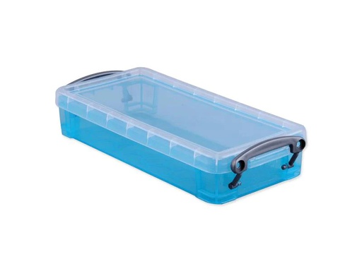 [90257268 1397436] Really Useful Box Aufbewahrungsbox 0.55 Liter, Transparent/Türkis