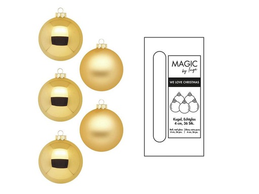 [90257304 1337309] INGES CHRISTMAS DECOR Weihnachtskugel Inkagold Ø 4 cm 36 Stück