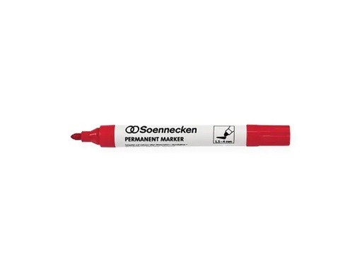 [90257322 1398684] Soennecken Permanent-Marker Rot, 10 Stück