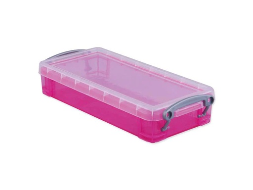 [90257324 1397437] Really Useful Box Aufbewahrungsbox 0.55 Liter, Pink/Transparent