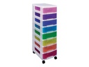 Really Useful Box Schubladenbox 8 x 9 Liter, Mehrfarbig/Transparent