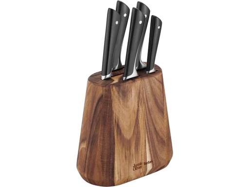 [90257419 1426931] Tefal Messerblock-Set mit Messer Jamie Oliver 6-teilig, Holzart