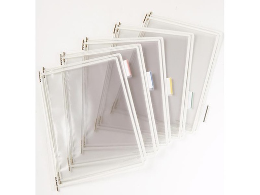 [90257481 1400087] Tarifold Dokumentenhalter Sichttaschen T-Display Weiss 10 Stück