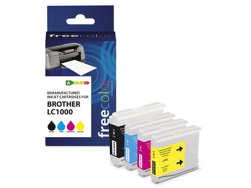 [90257682 1440050] Freecolor Tinte Brother LC-1000 Multipack Color