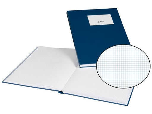 [90257813 1399198] Biella Notizbuch A4, Kariert, Blau