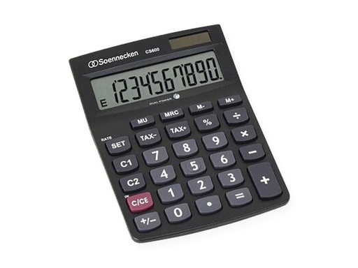 [90257828 1398732] Soennecken Taschenrechner CS600, Schwarz
