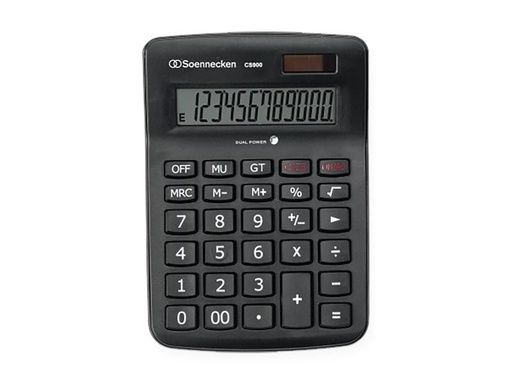 [90257868 1398733] Soennecken Taschenrechner CS900, Schwarz